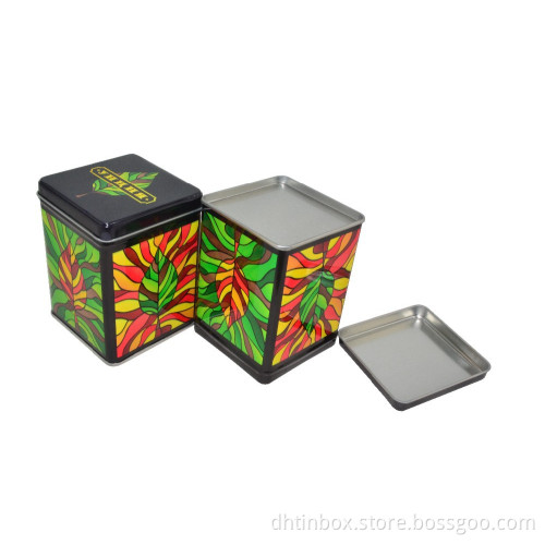 metal tin tea storage box